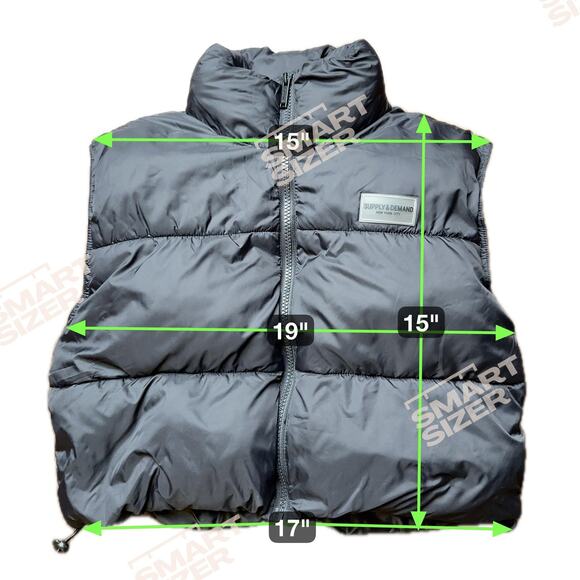 Supply & Demand Puffer Vest Womens Small Black Sleeveless Quilted Zip Outdoor - Picture 5 of 11